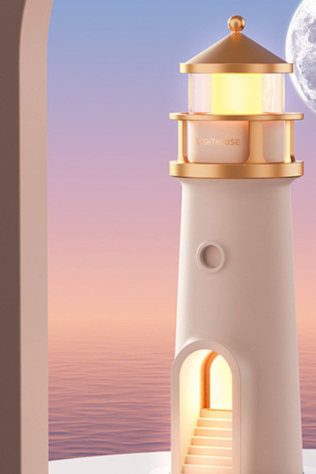 Luminária Farol Projeção Lunar