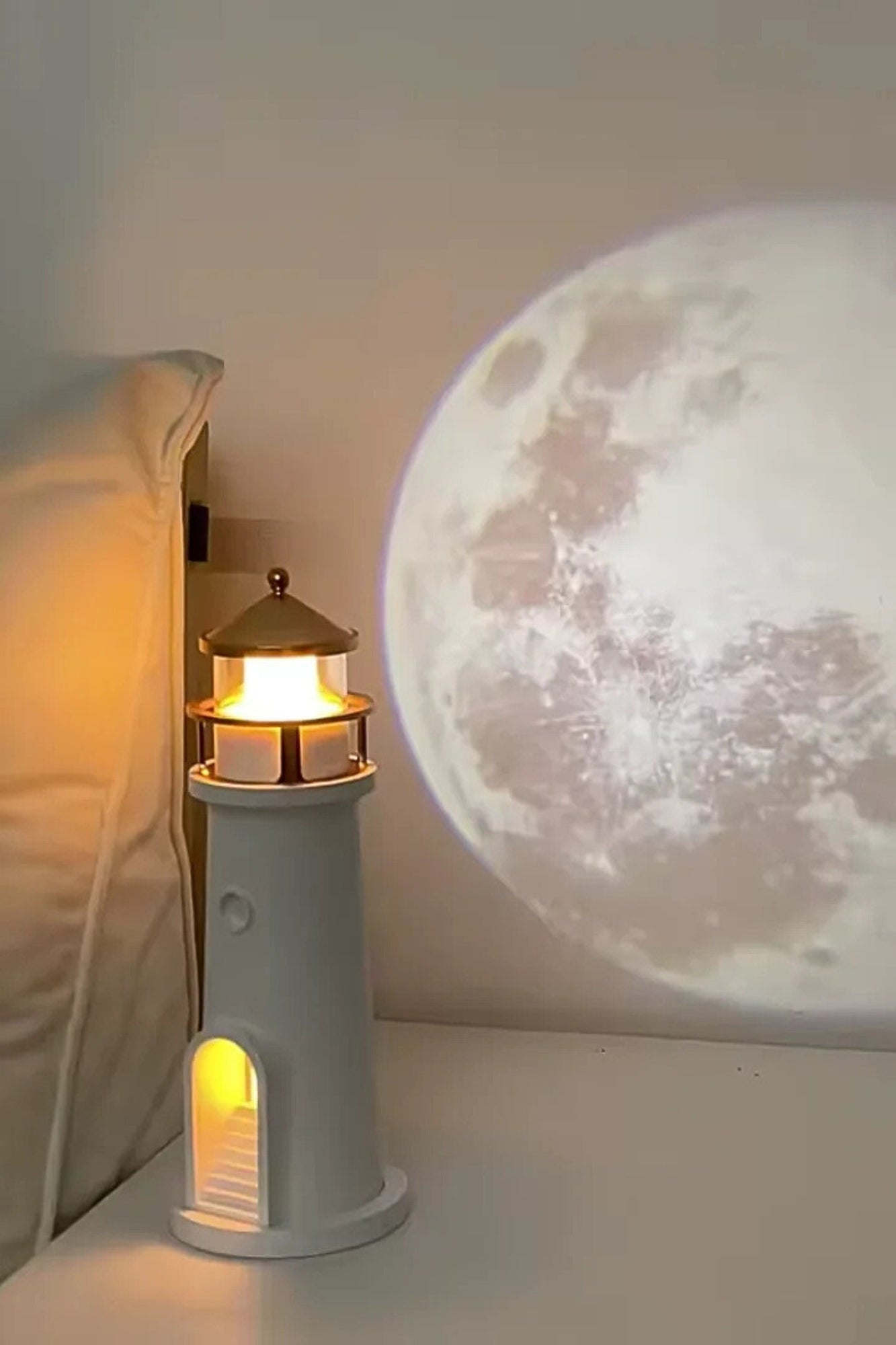 Luminária Farol Projeção Lunar