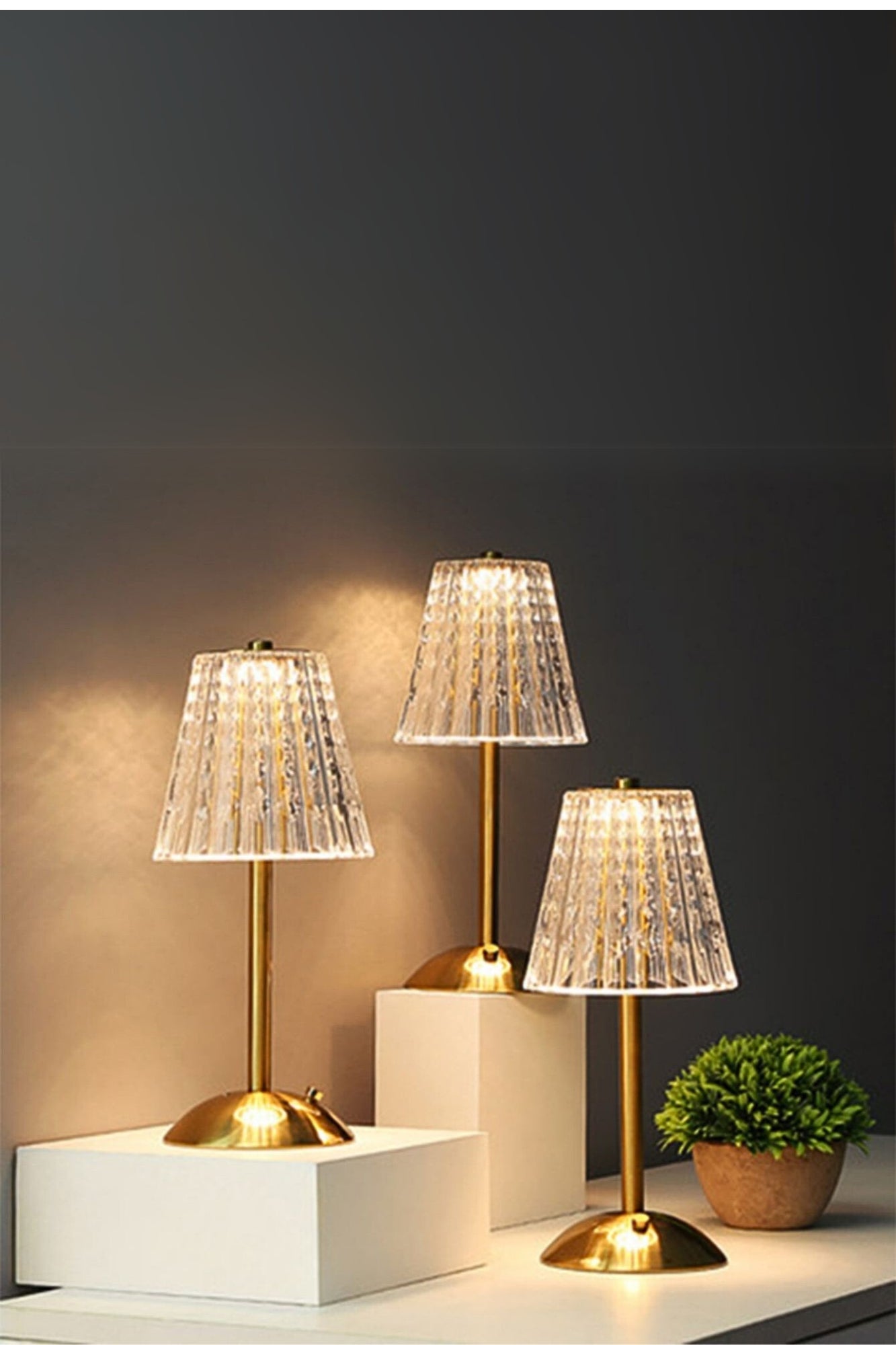 Luminária de Mesa Cristal Luxo