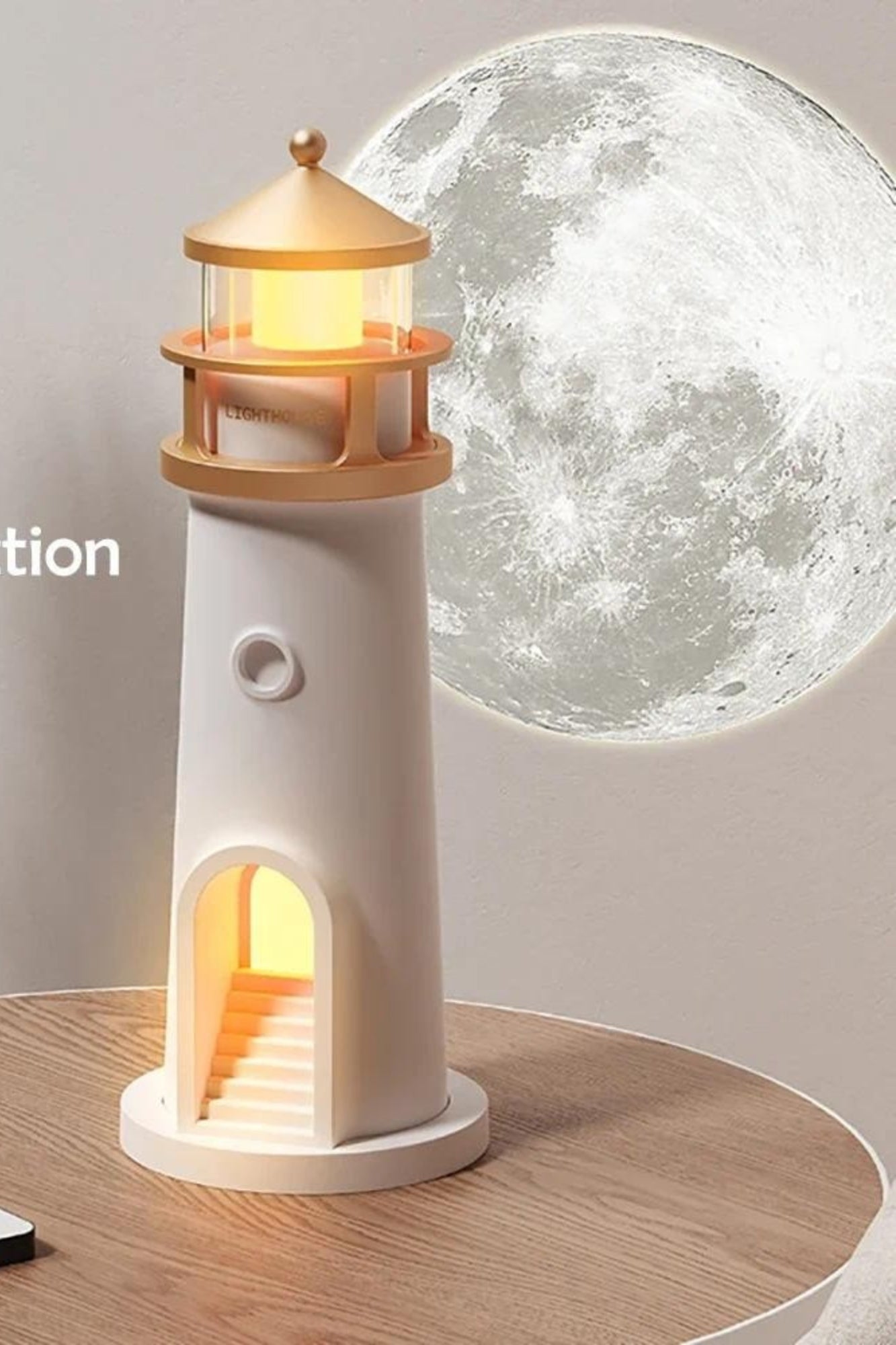 Luminária Farol Projeção Lunar