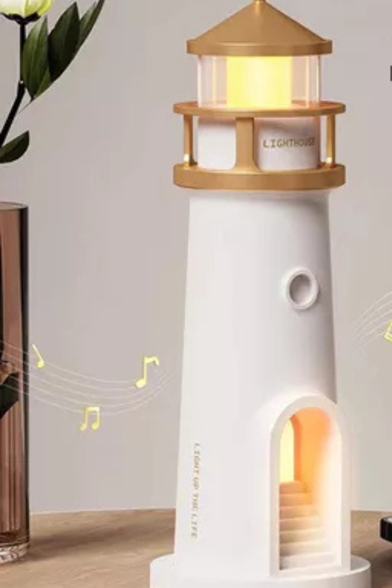 Luminária Farol Projeção Lunar