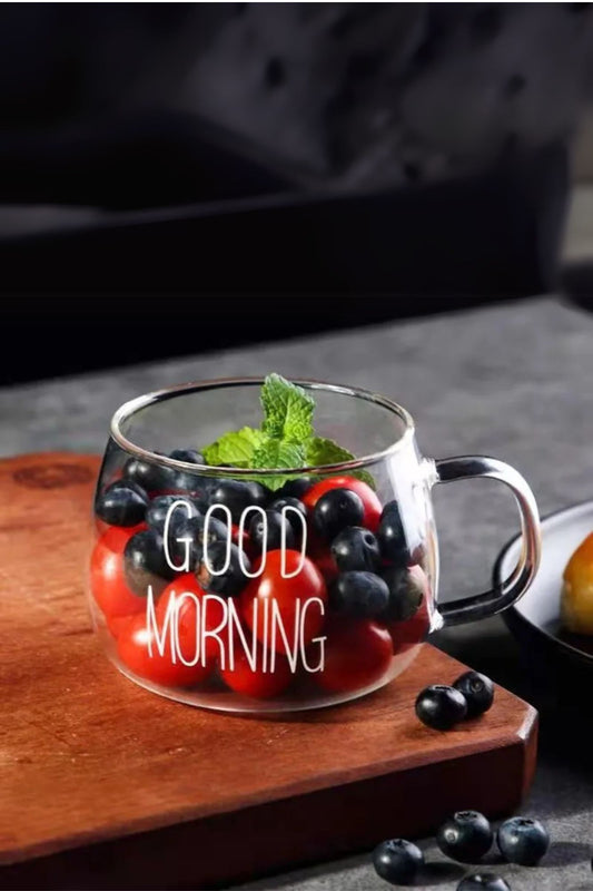 Caneca de Good Morning em Vidro