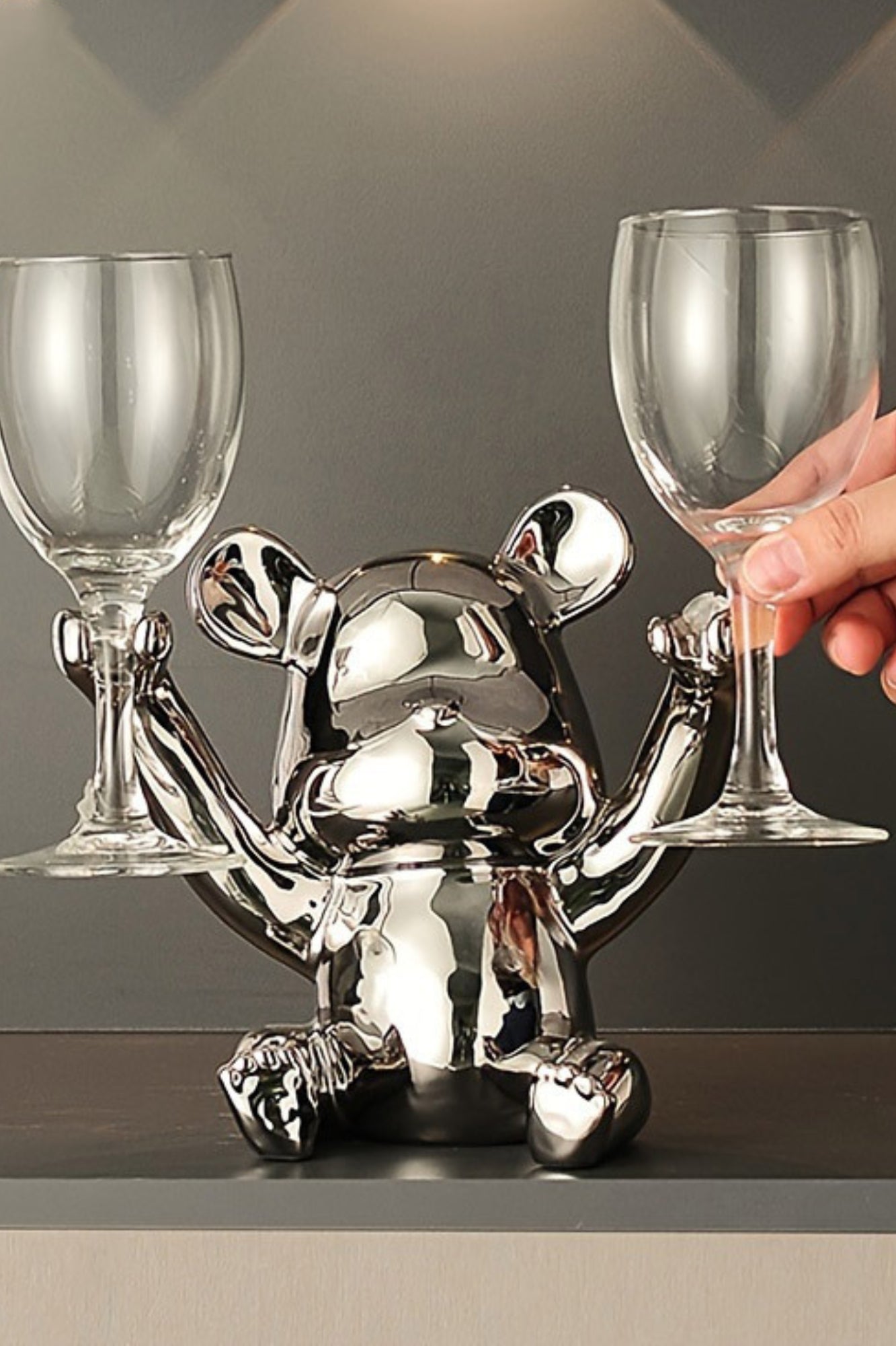 Suporte de Vinho com Abridor de Garrafa