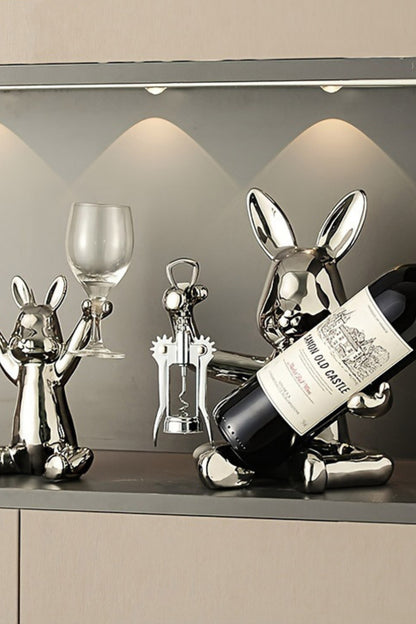 Suporte de Vinho com Abridor de Garrafa