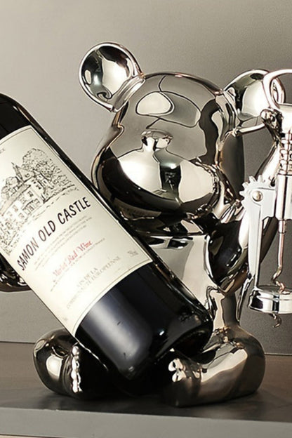 Suporte de Vinho com Abridor de Garrafa