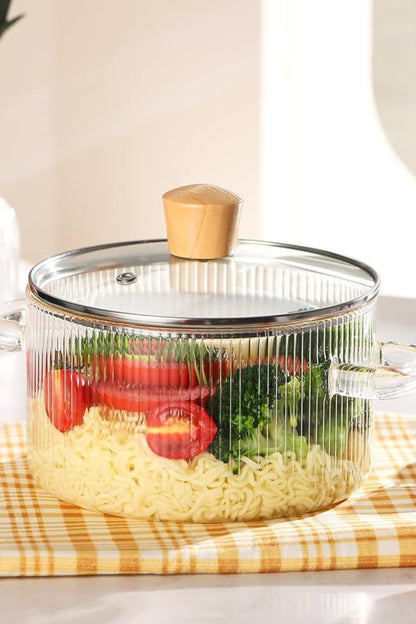 Panela de Vidro Resistente ao Calor