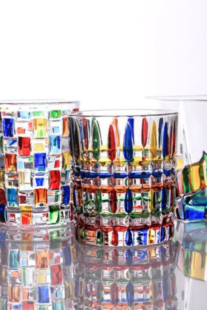 Copo Colorido Design Vintage