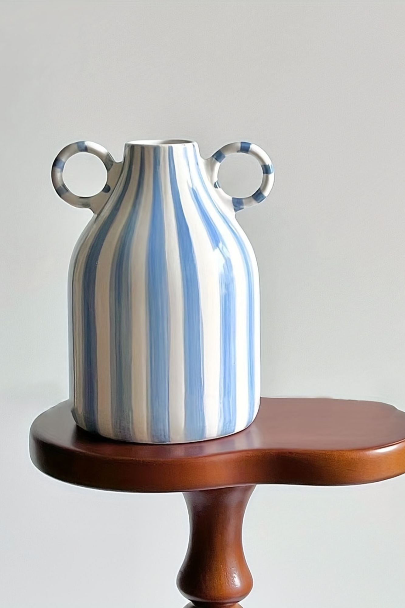 Vaso Decorativo Azul Listrado