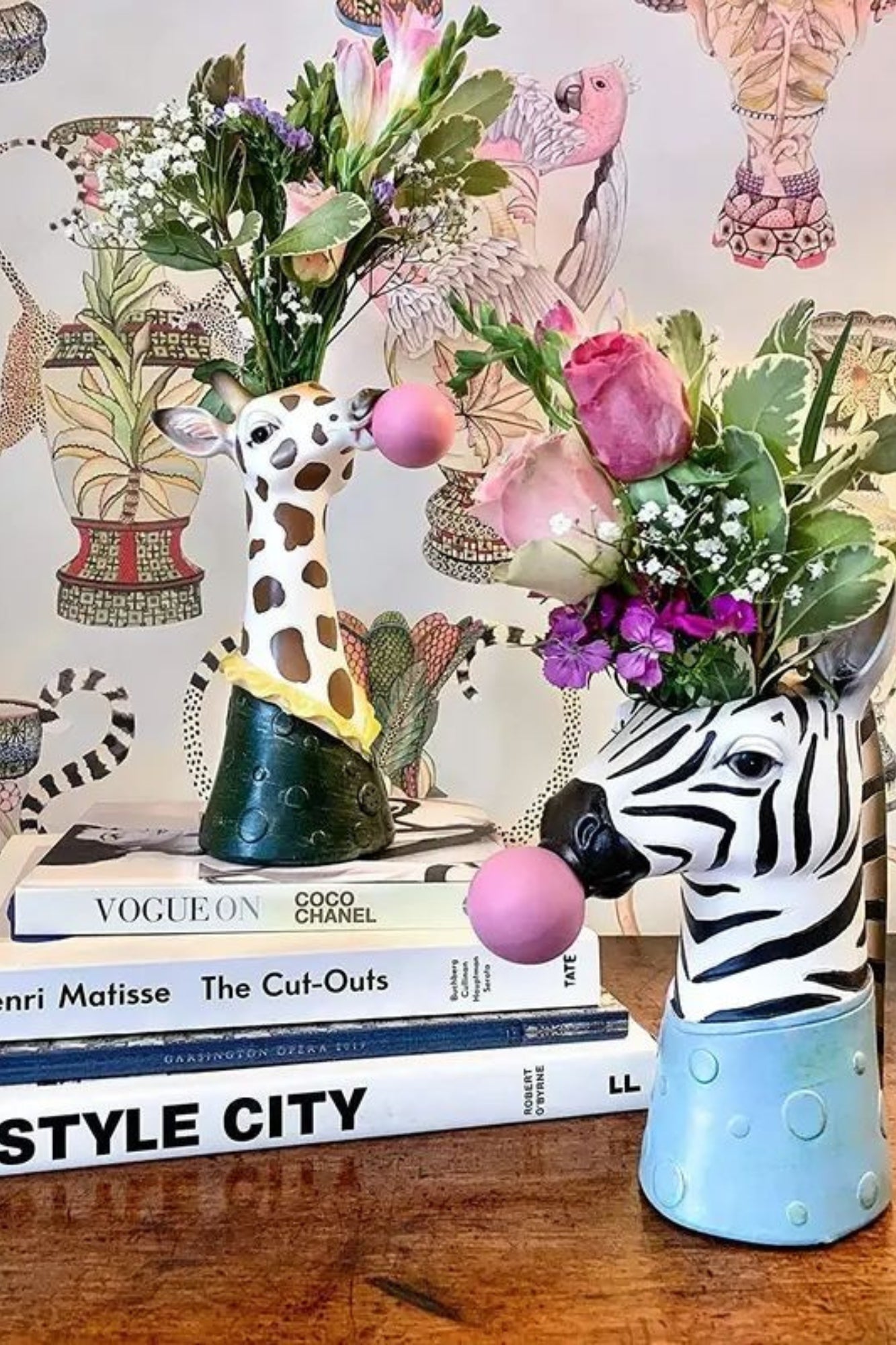 Vaso de Flores Girafa / Zebra