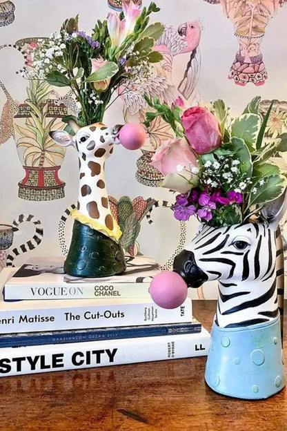 Vaso de Flores Girafa / Zebra